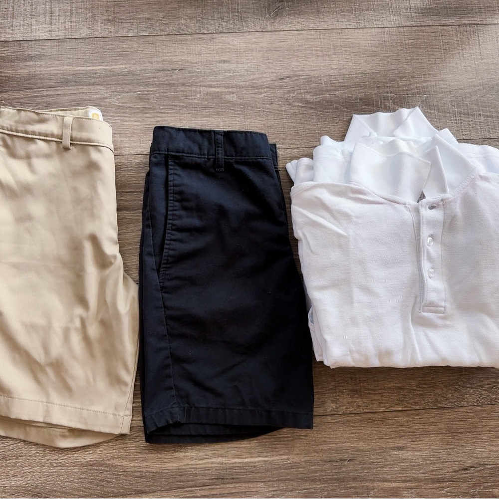 School Uniform-Classic White Kids Polo Shirt and short